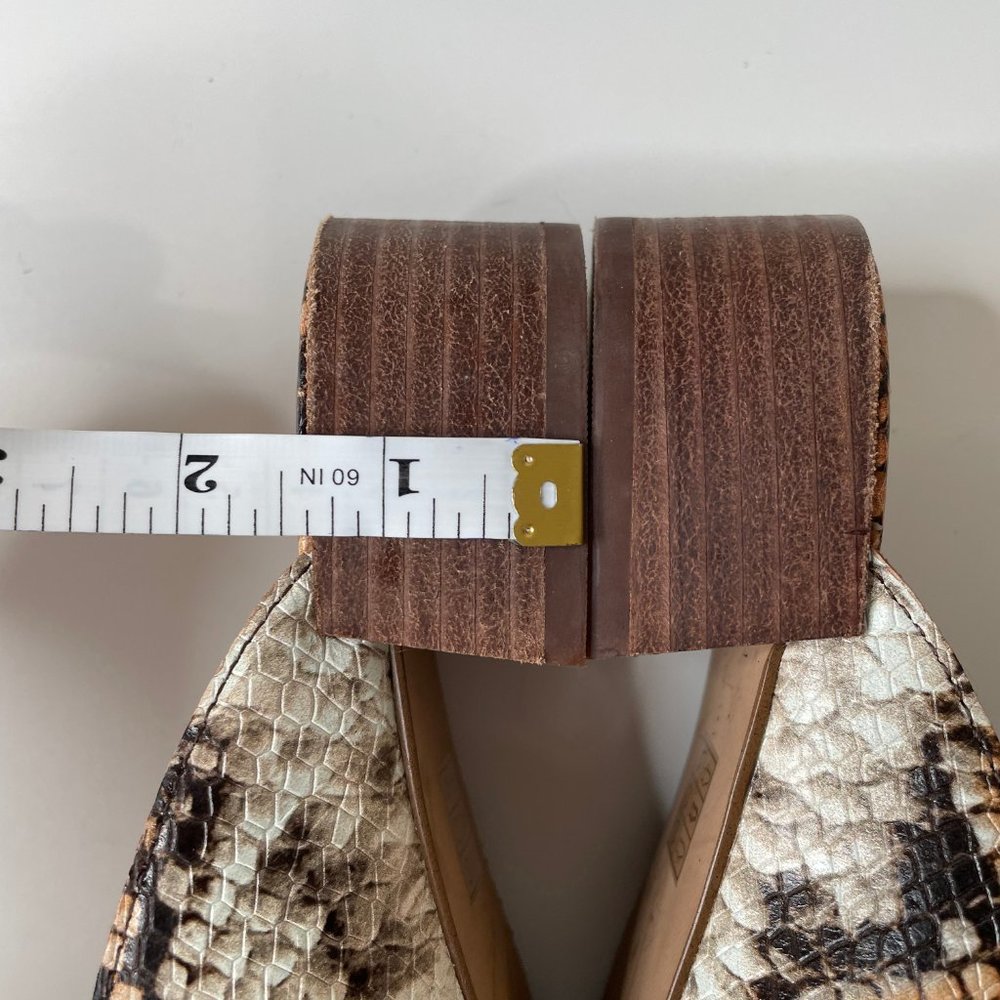 Madewell The Alicia Mule Flat in Snake Embossed Textured Leather Size 7 - Picture 9 of 12